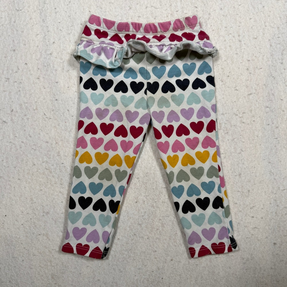 Garanimals Baby Girls Rainbow Heart Ruffle Leggings 18M F2241659